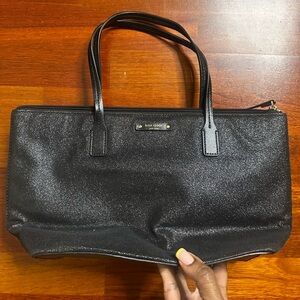 Kate Spade Black Glitter Tote Bag